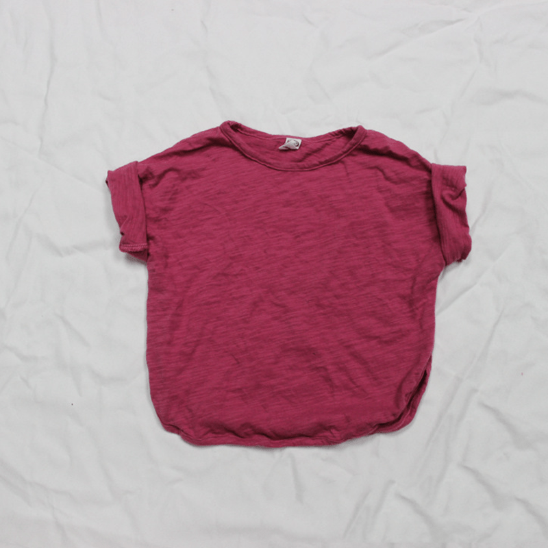 Baby Toddler Solid Color Base Layer T-Shirt - Rose - 10Y - image 3