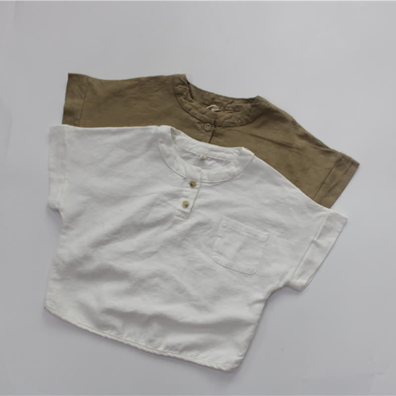 Kid Solid Color Loose T-Shirt - image 1