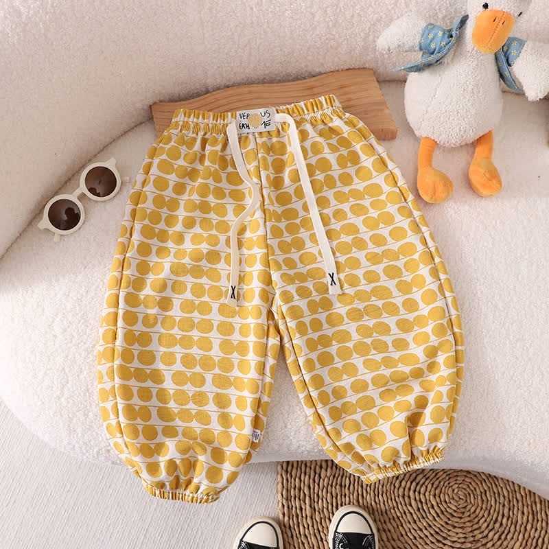 Toddler Animal Plaid Dots Flower Pants - Yellow - 12Y - image 3