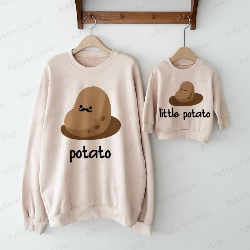 POTATO/LITTLE POTATO Beige Family Sweatshirt - Beige - Adult Sweatshirt: XL - image 1
