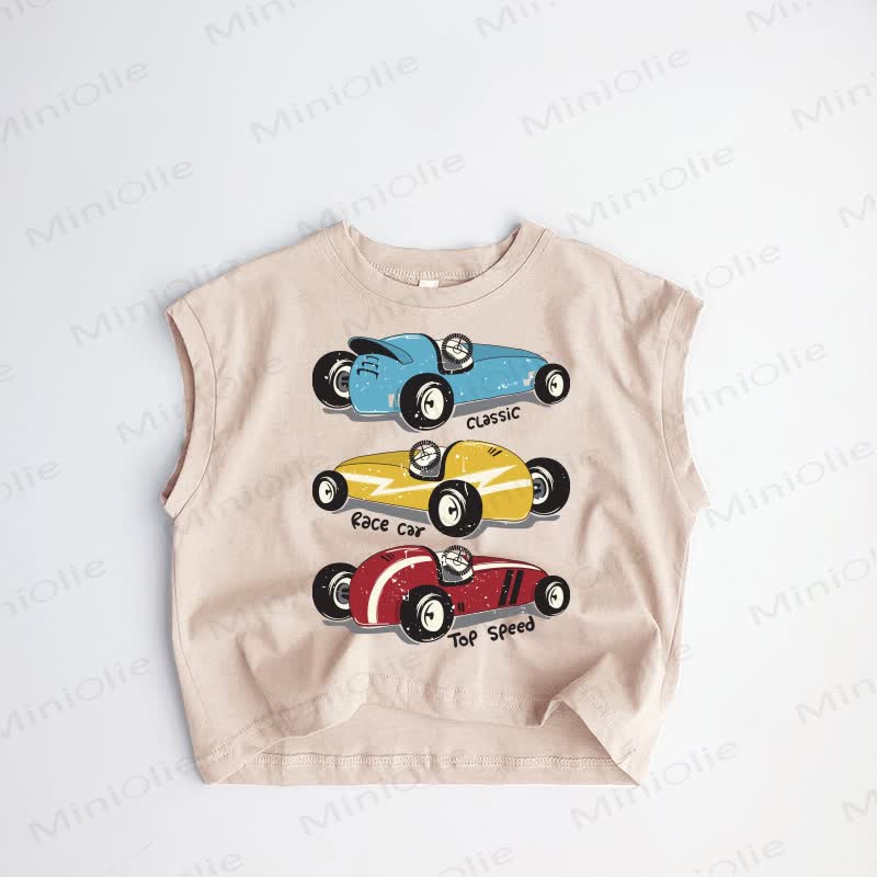 CLASSIC RACE CAR TOP SPEED Baby Toddler Khaki Tank Top - Khaki - 3-5T - image 1