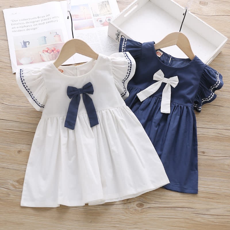Toddler Bow Ruffled Trendy Dress - image 1