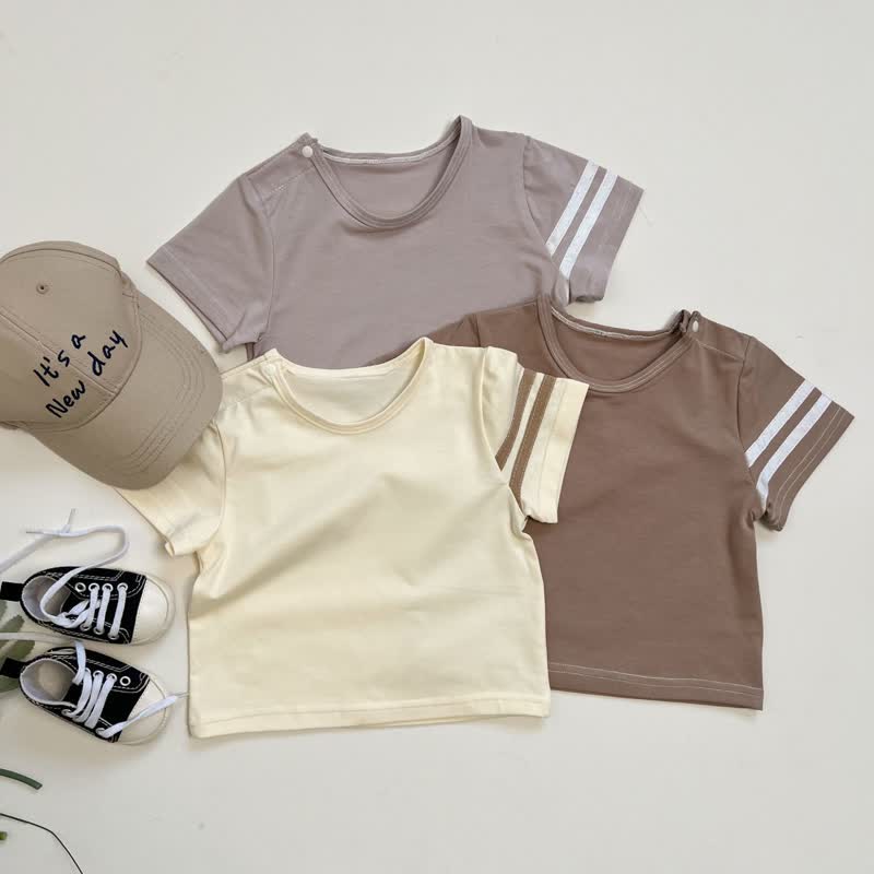 Baby White Stripes Sleeve T-Shirt - image 1