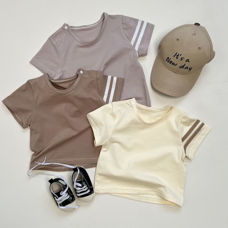 Baby White Stripes Sleeve T-Shirt - image 2