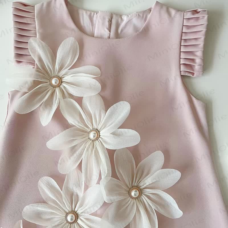 Toddler 3D Flower Sleeveless Graceful Dress - image 12