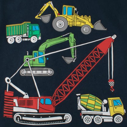 Kid Boy Construction vehicles White T-Shirt - image 5