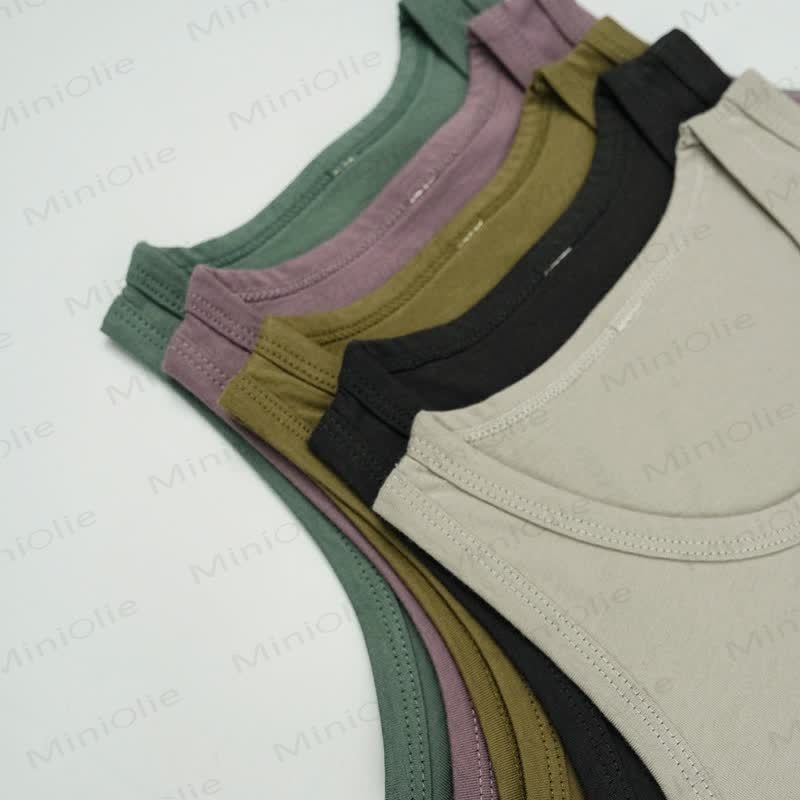 Toddler Solid Color Simple Tank Top - image 5