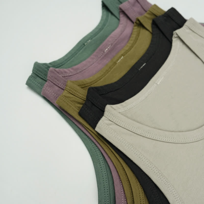 Toddler Solid Color Simple Tank Top - image 5