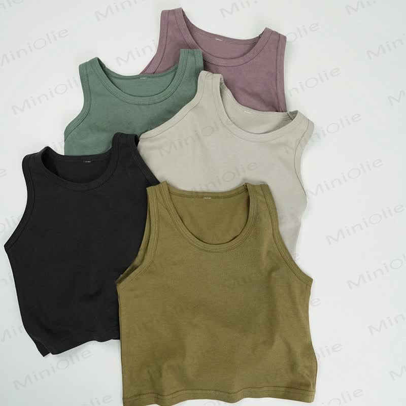 Toddler Solid Color Simple Tank Top - image 1