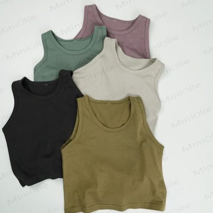 Toddler Solid Color Simple Tank Top - image 1