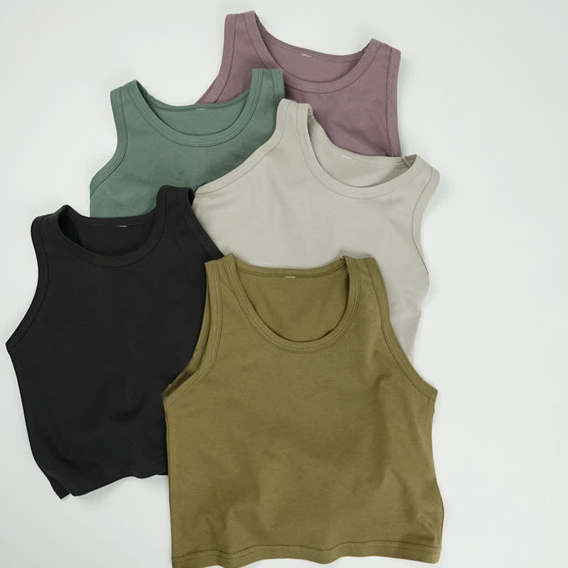 Toddler Solid Color Simple Tank Top - image 1