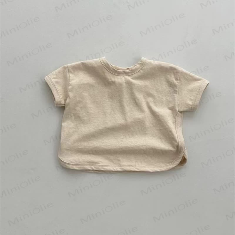 Baby Comfort Solid Color Simple T-shirt - Yellow - 18-24M - image 5