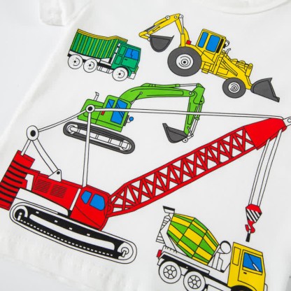 Kid Boy Construction Vehicles T-Shirt - image 4