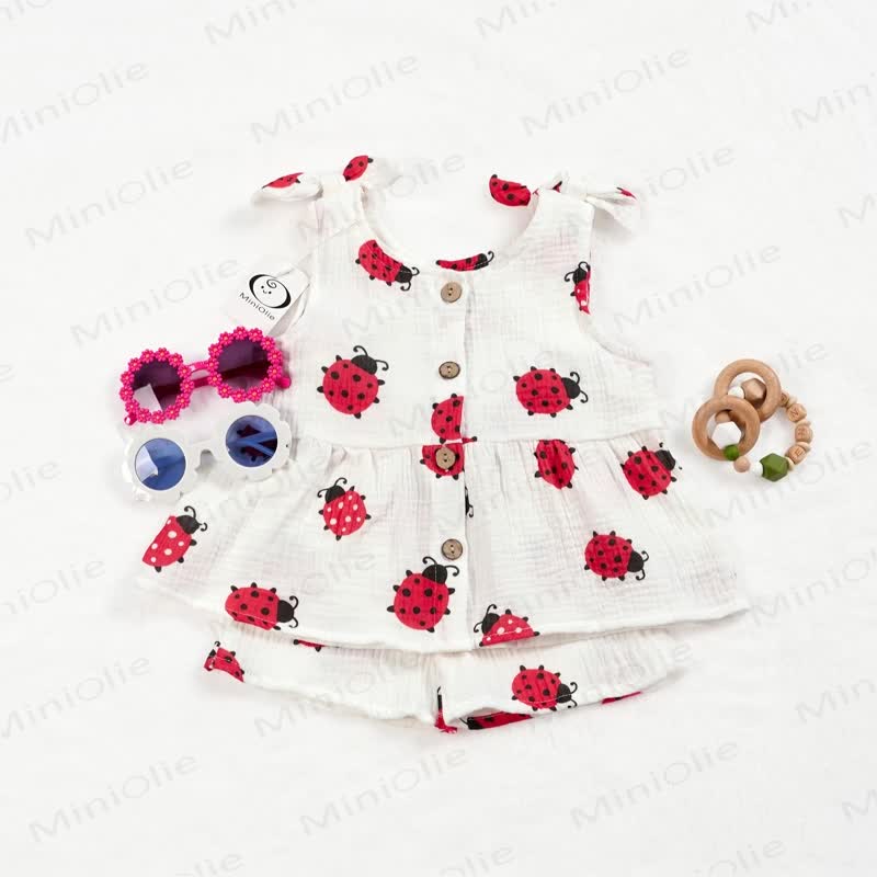 小物 Bibiy MILLIE SUSPENDERS Baby Girl Ladybug Suspenders 2-piece Set – MiniOlie