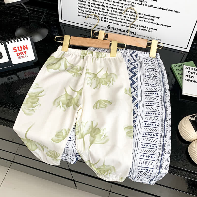 Toddler Lotus Leaf Geometric Pattern Pants - image 1