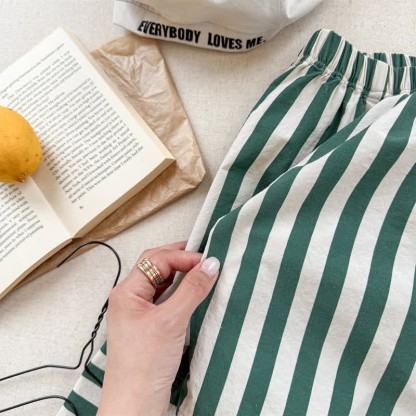 Toddler Girl Striped Simple Loose Pants - image 8