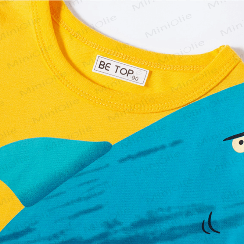 Kid Boy Cartoon Shark Printed T-Shirt - image 3