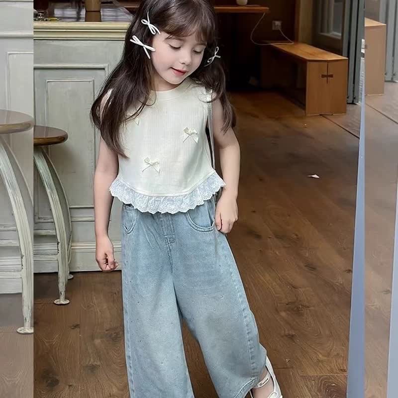 Toddler Girl Bow Lace Tank - image 3