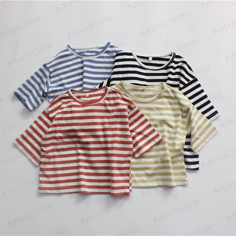 Kid Loose Striped Half-sleeved T-Shirt - image 1