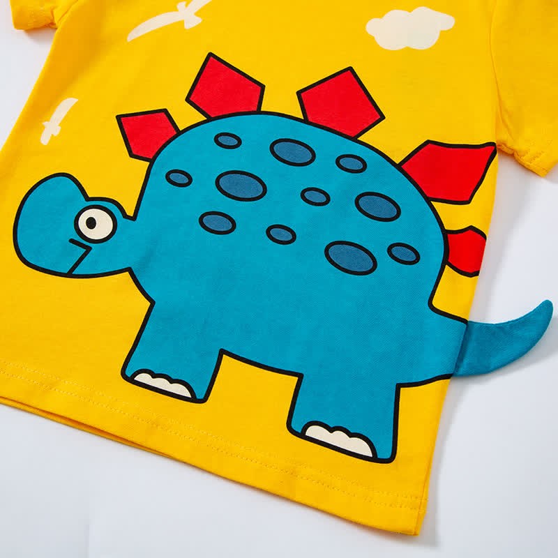 Kid Boy Cartoon Dinosaur Printed T-Shirt - image 4