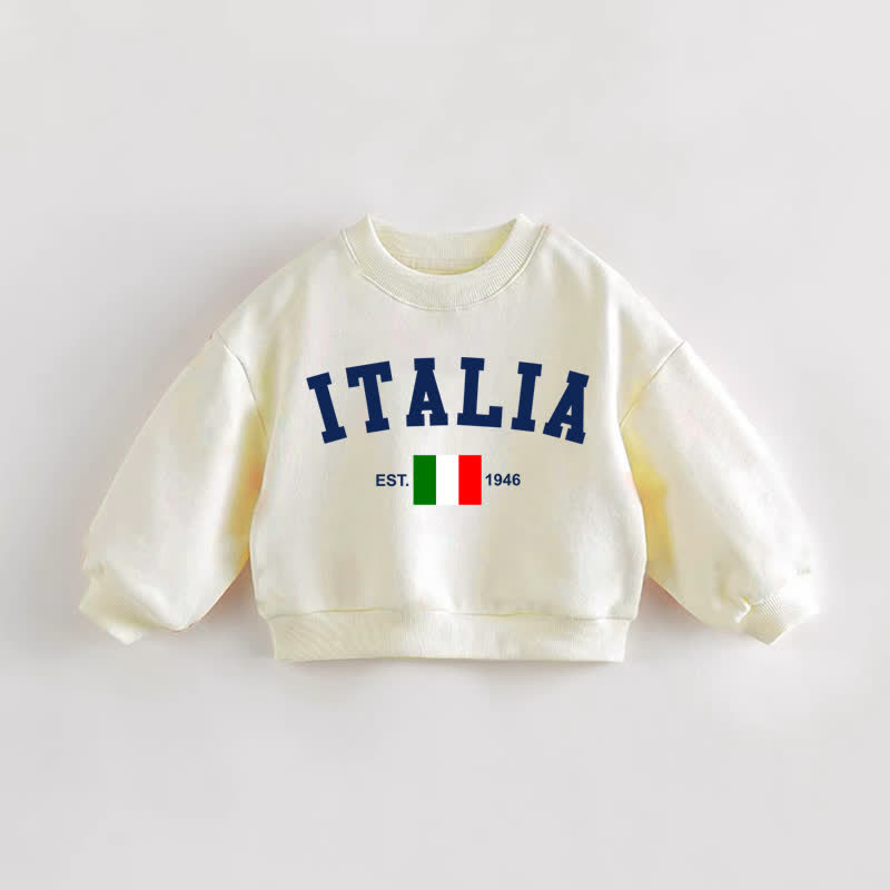 ITALIA EST.1946 Baby Toddler Sweatshirt - Cream - 3-5T - image 1