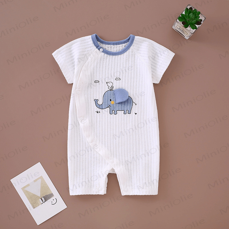 Baby Elephant Whale Crown White Romper - image 3