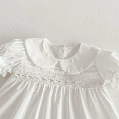 Toddler Girl Solid Color White Sweet Dress - image 12