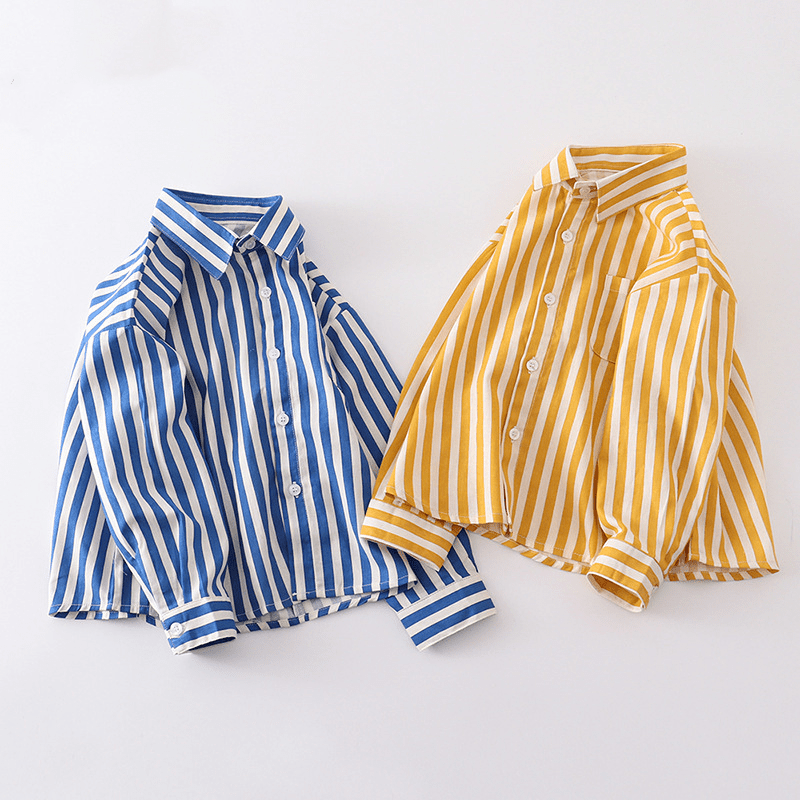 Kid Boy Vertical Striped Shirt - image 1