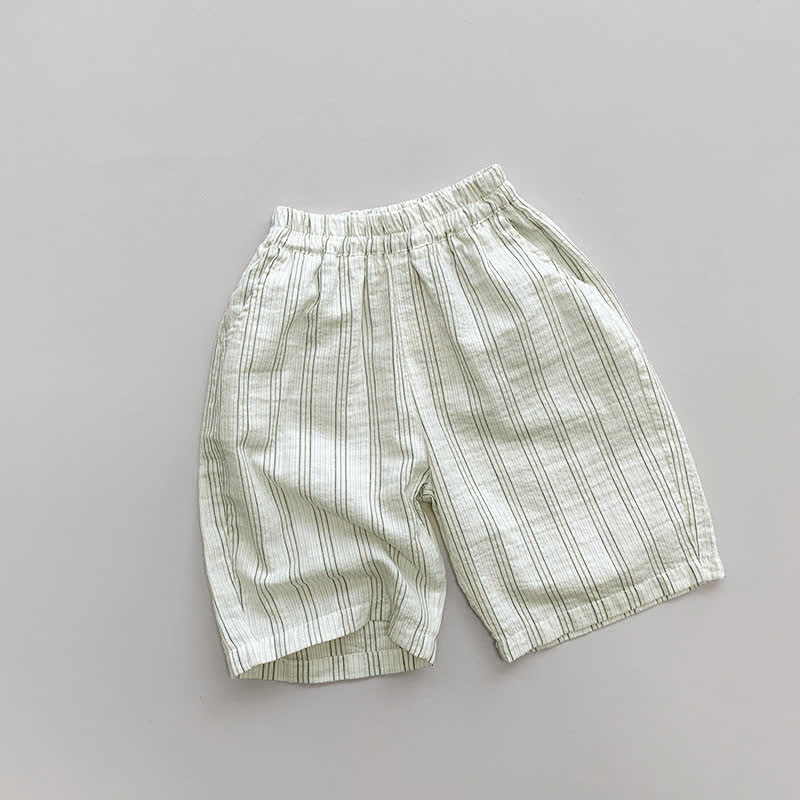 Toddler Vertical Striped Classic Pants - Beige - 8Y - image 5