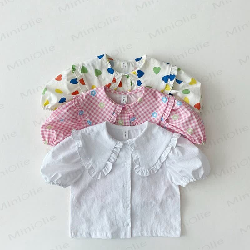 Baby Toddler Girl Plaid Lapel Shirt Top - image 1