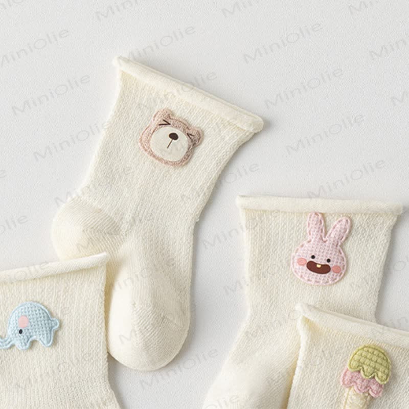 Baby Ice Cream Elephant Bunny Bear Socks - image 4