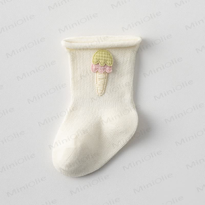 Baby Ice Cream Elephant Bunny Bear Socks - Ice Cream - 1-3T - image 9