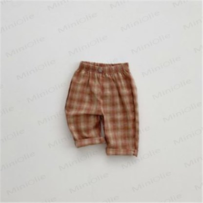 Baby British Style Plaid Pants - Orange - 2-3T - image 4
