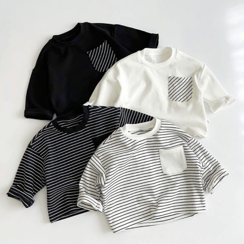 Toddler Striped Base Layer Simple T-Shirt - image 2