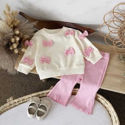 Baby 2-Piece Bow Sweatshirt and Pants Set - image 4