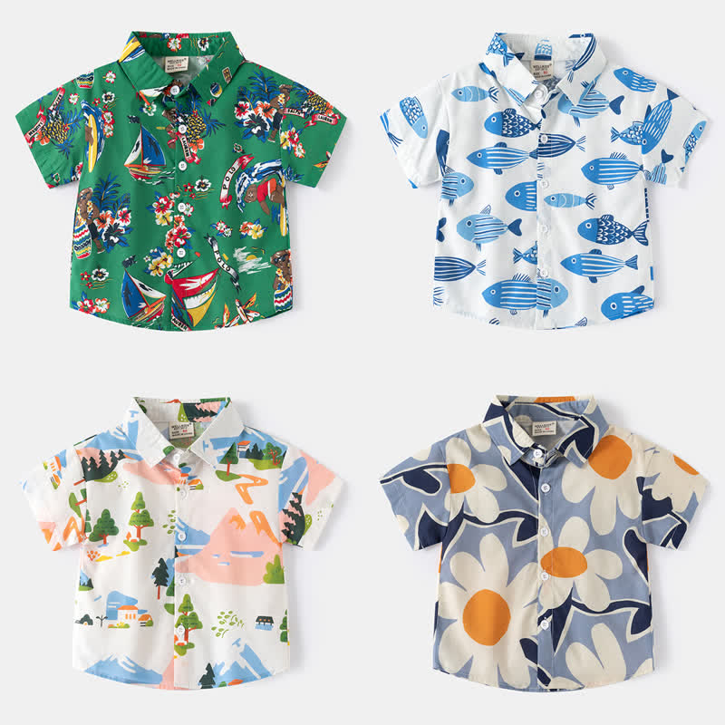 Kid Boy Cartoon Printed Shirt Top - image 1