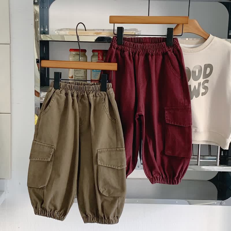 Toddler Solid Color Worker Effortless Pants - image 1