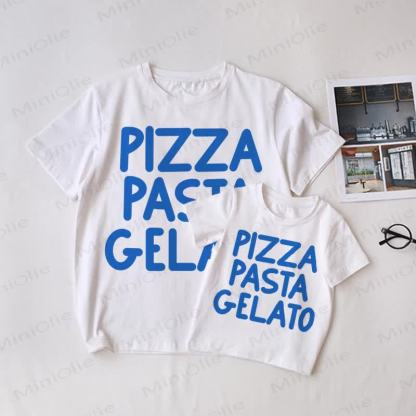 PIZZA PASTA GELATO Family Matching T-Shirt - image 1