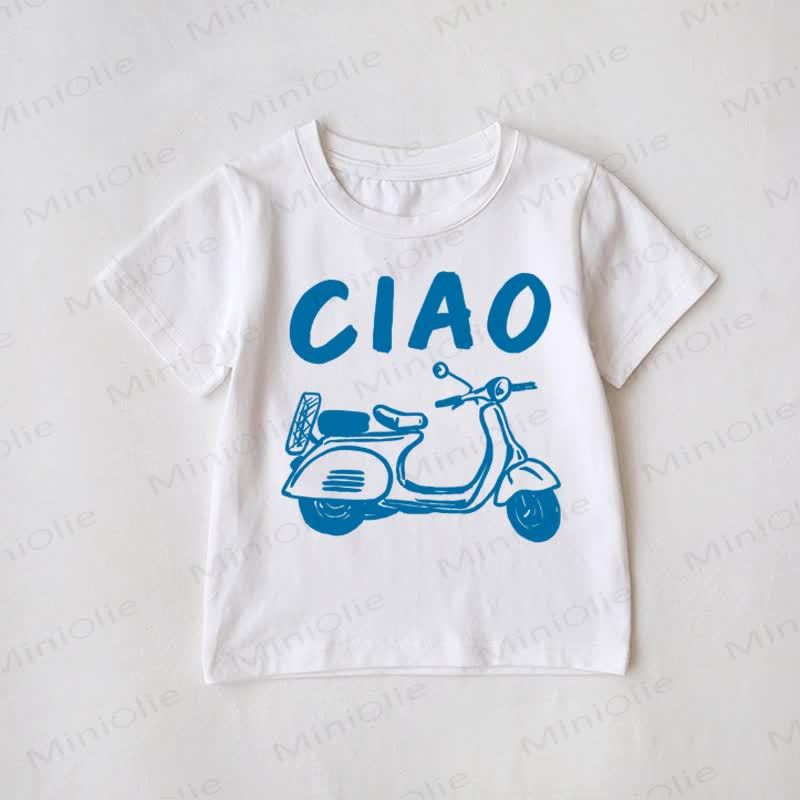 CIAO Motorcycle White Family Matching T-Shirt - White - Baby T-Shirt: 3-5T - image 2