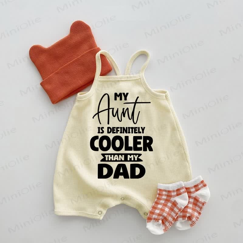 MY AUNT IS DEFINITELY COOLER THAN MY DAD Baby Romper - Beige - 18-24M - image 1