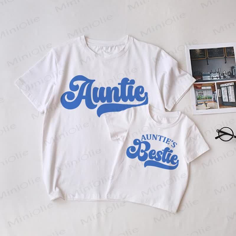 AUNTIE/AUNTIE'S BESTIE  White Family Matching T-Shirt - White - Adult T-Shirt: XL - image 1