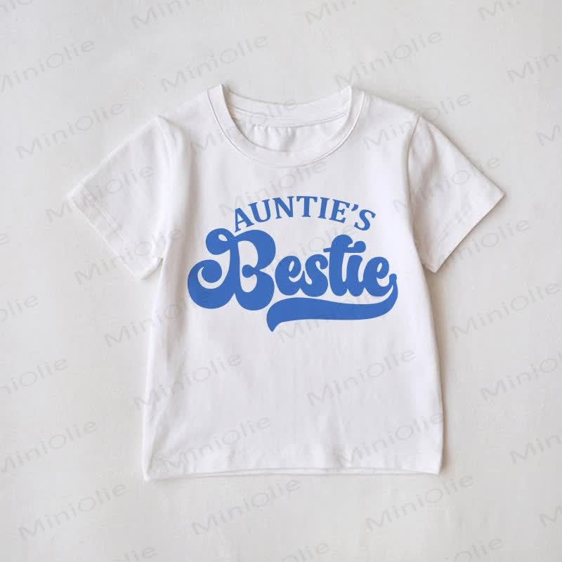 AUNTIE/AUNTIE'S BESTIE  White Family Matching T-Shirt - White - Baby T-Shirt: 3-5T - image 2