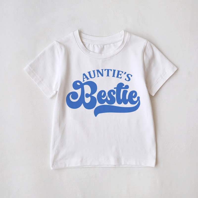AUNTIE/AUNTIE'S BESTIE  White Family Matching T-Shirt - White - Baby T-Shirt: 3-5T - image 2