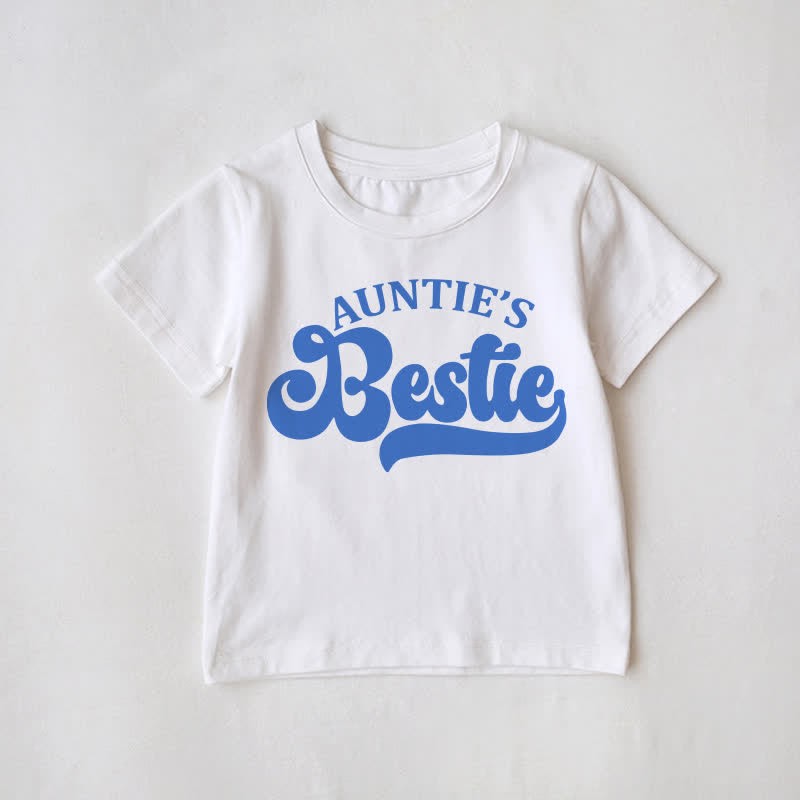 AUNTIE/AUNTIE'S BESTIE  White Family Matching T-Shirt - White - Baby T-Shirt: 3-5T - image 2