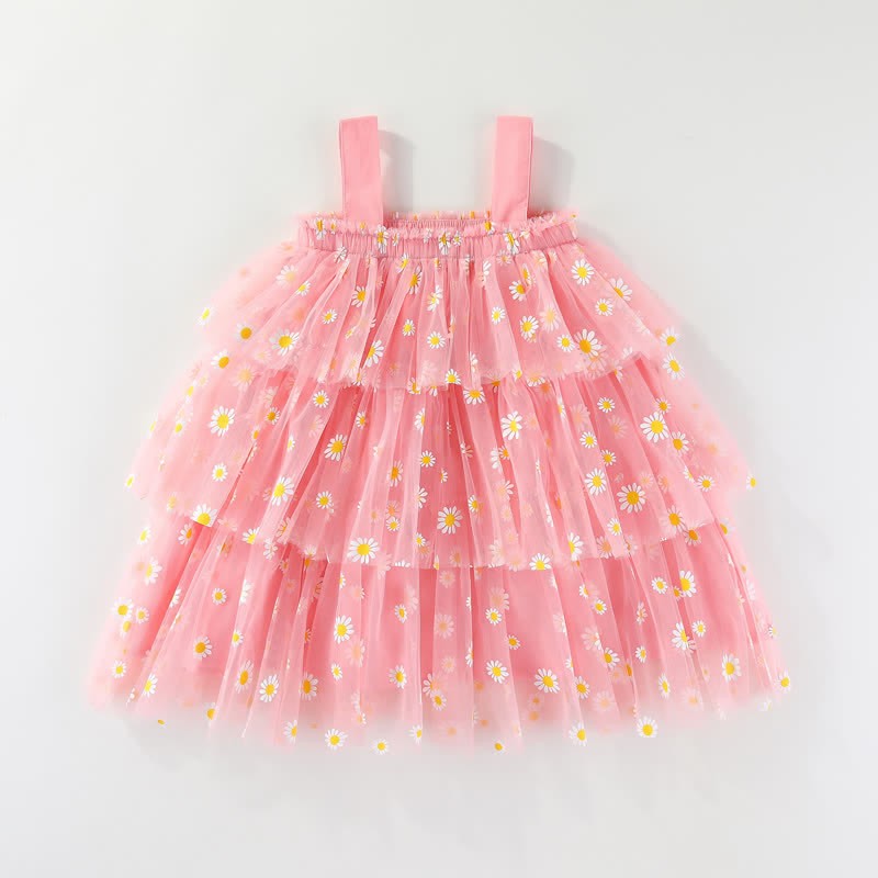 Toddler Daisy Tulle Layered Dress - Pink - 5-7T - image 3