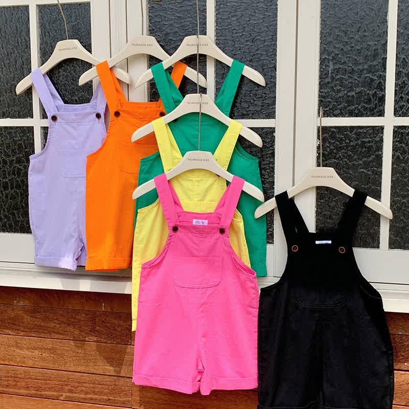 Toddler Solid Color Youthful Overalls - image 1