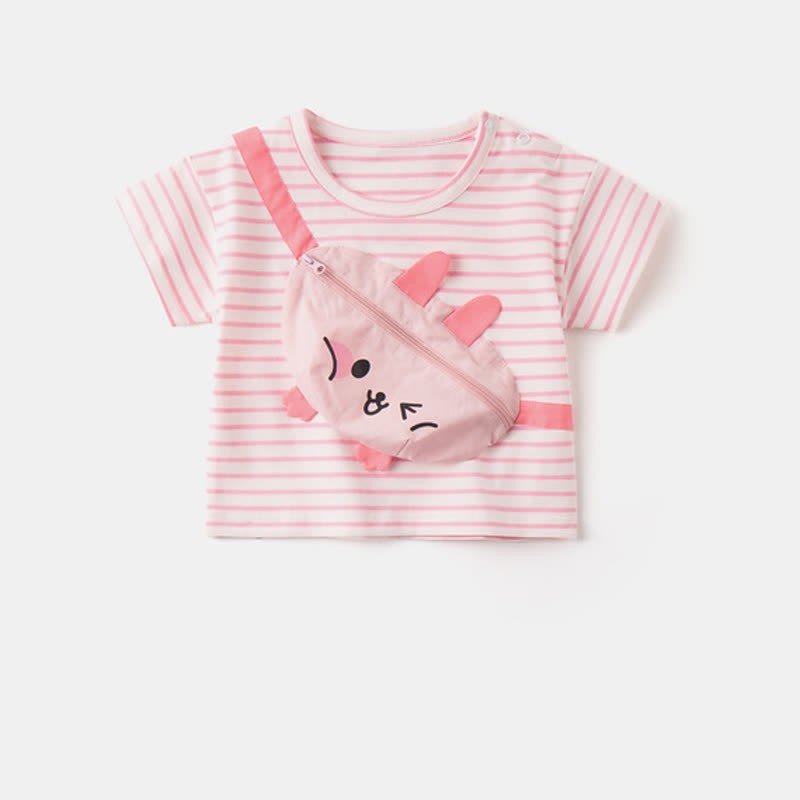 Baby Toddler Attached Chest Pouch T-Shirt - Pink - 3-5T - image 2