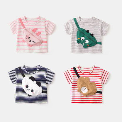 Baby Toddler Attached Chest Pouch T-Shirt - image 1
