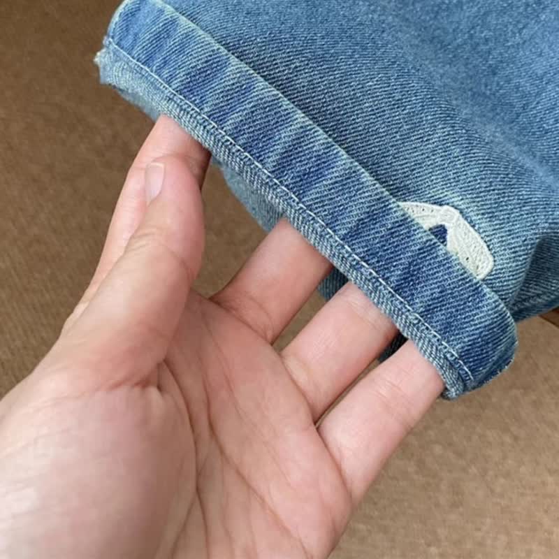 Toddler Denim Embroidered Bow Blue Pants - image 7