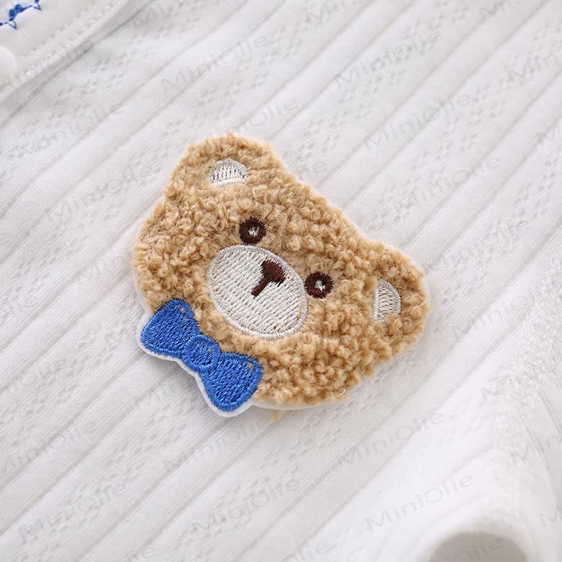 Baby Bear Patch Colored Outline Romper - image 7